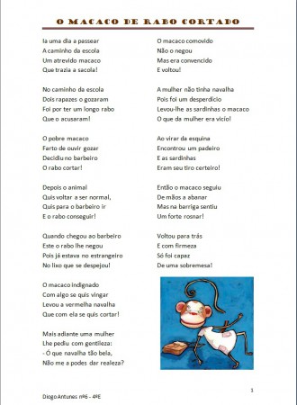 O macaco de rabo cortado